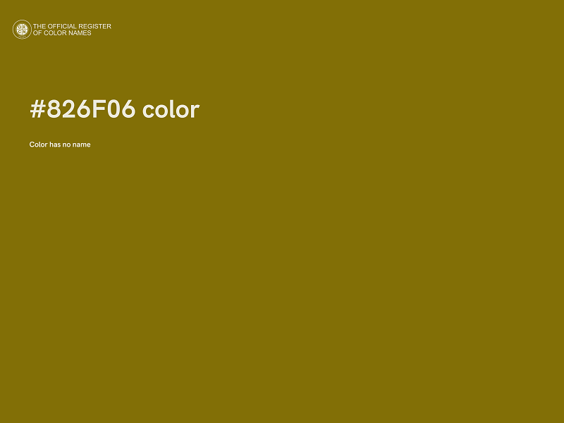 #826F06 color image