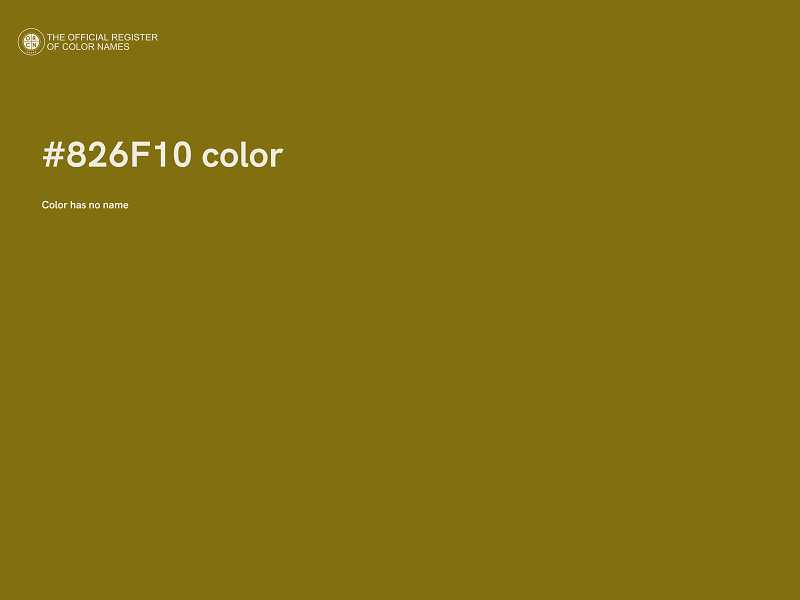 #826F10 color image