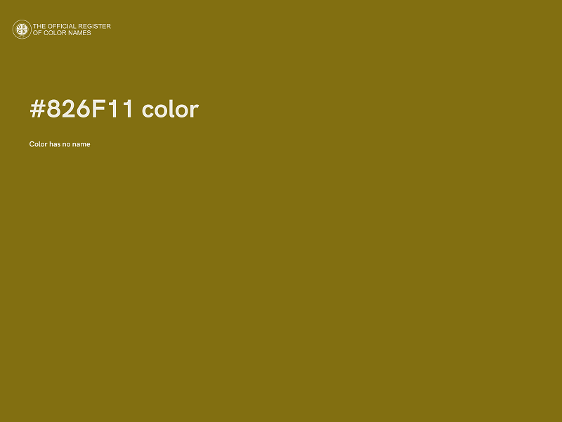 #826F11 color image