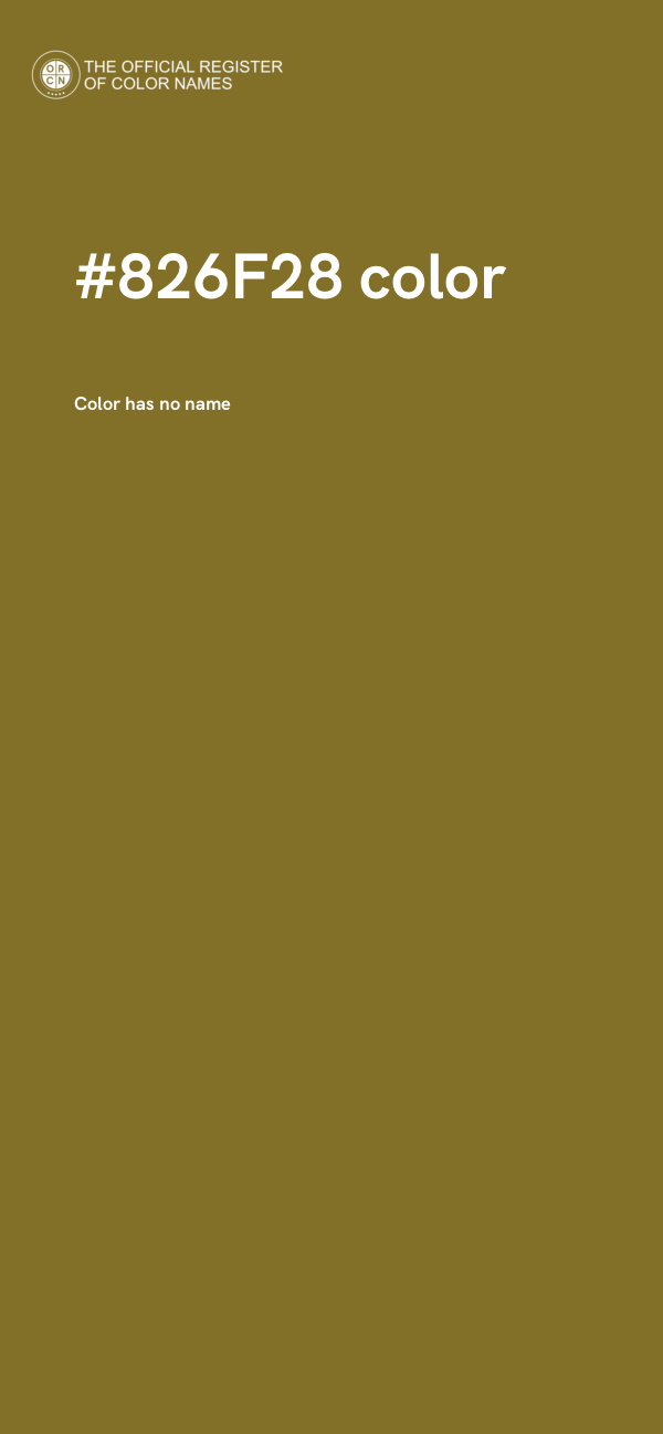 #826F28 color image