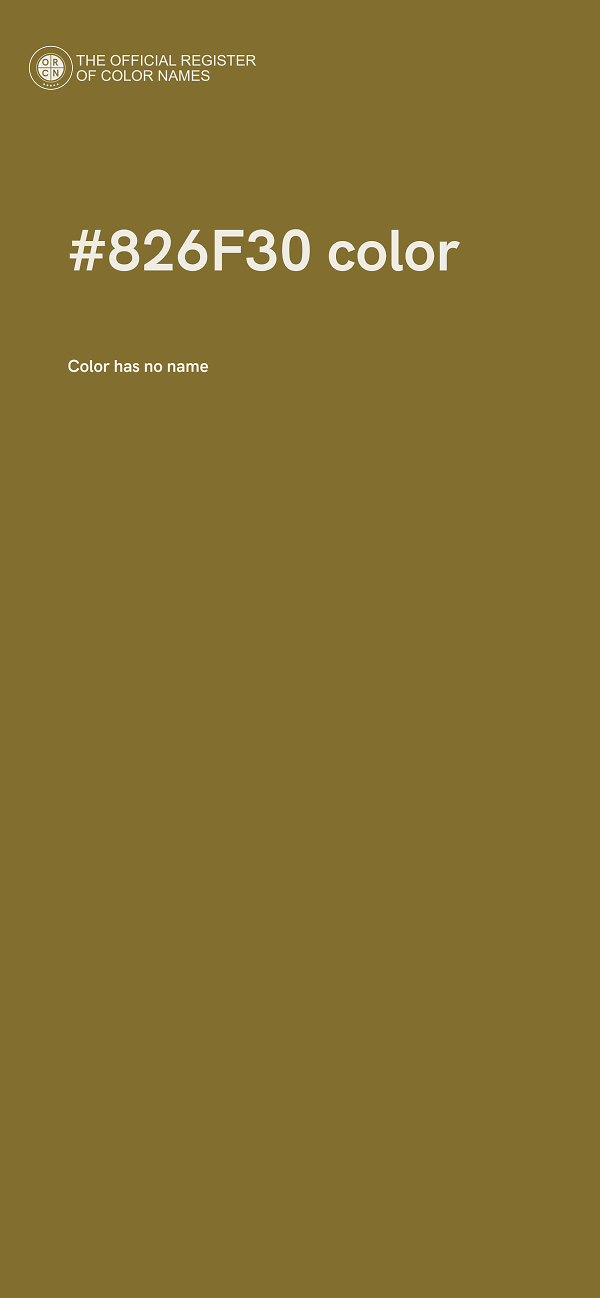 #826F30 color image