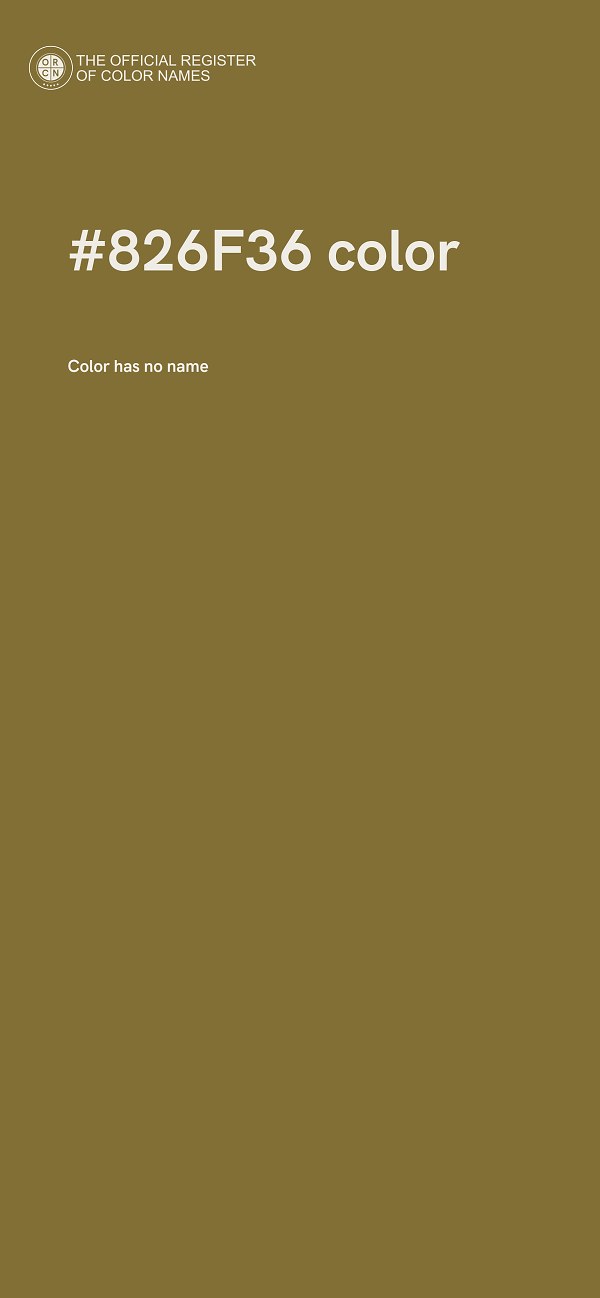 #826F36 color image