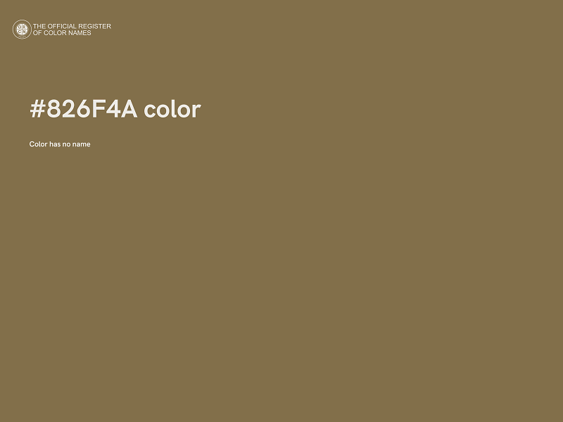 #826F4A color image