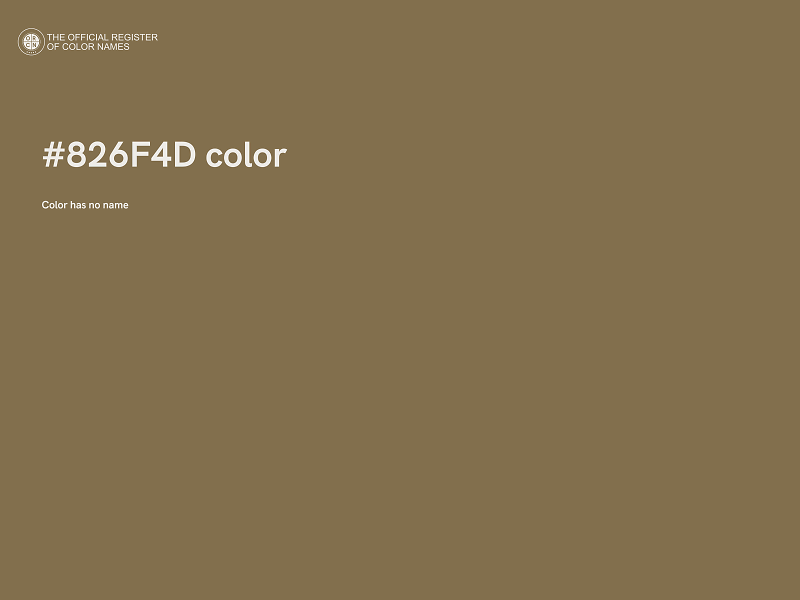 #826F4D color image