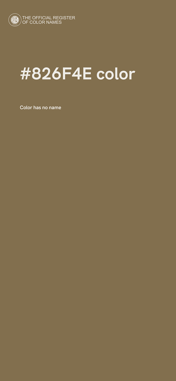 #826F4E color image