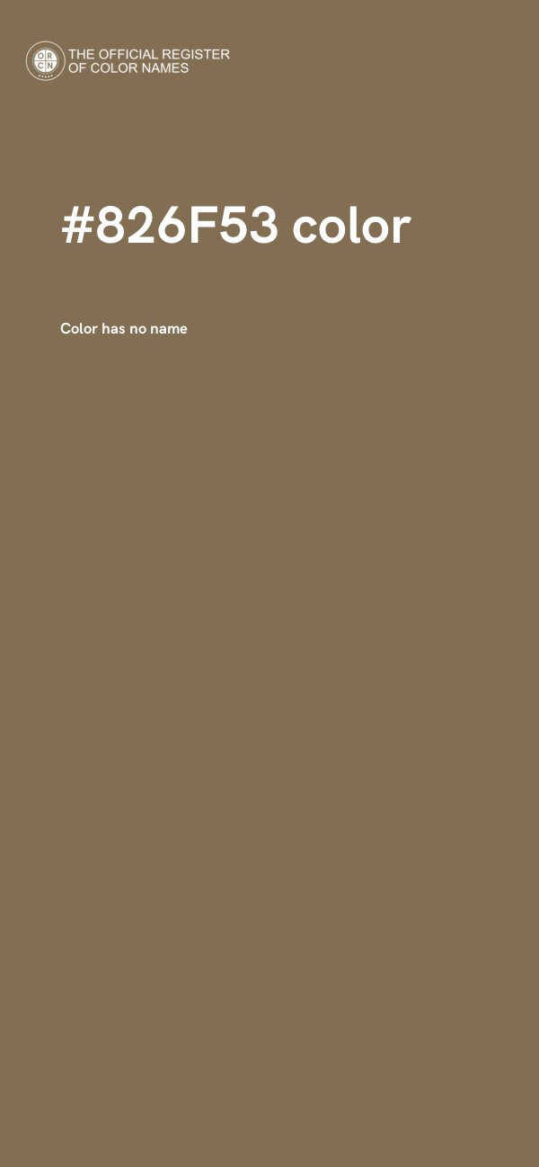 #826F53 color image