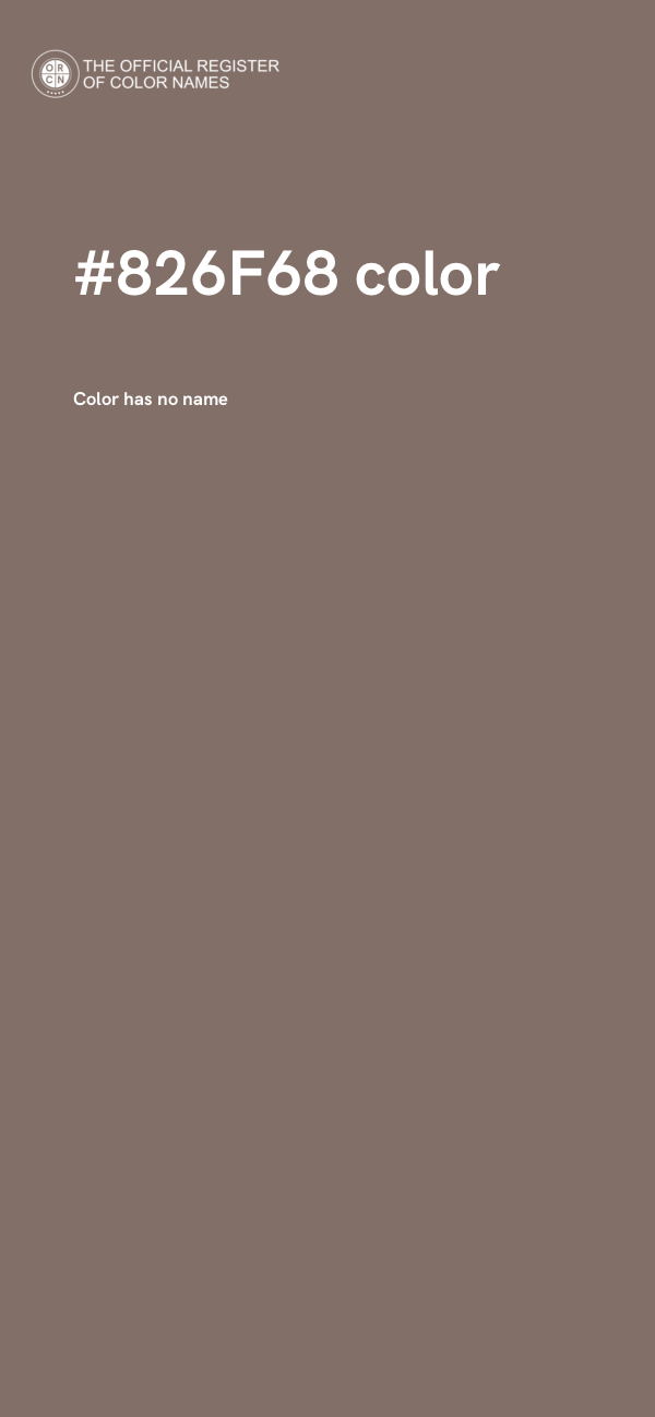 #826F68 color image
