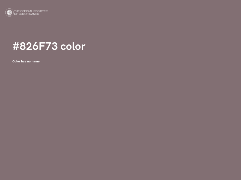 #826F73 color image