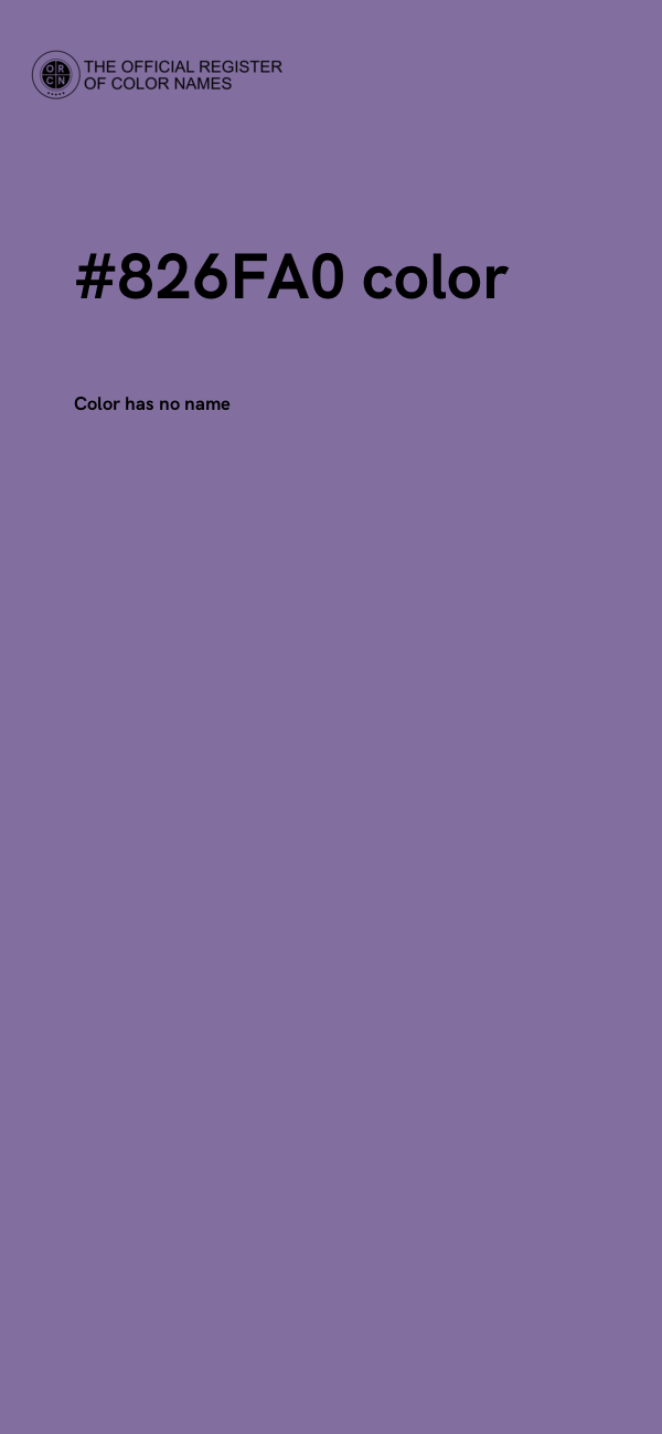 #826FA0 color image