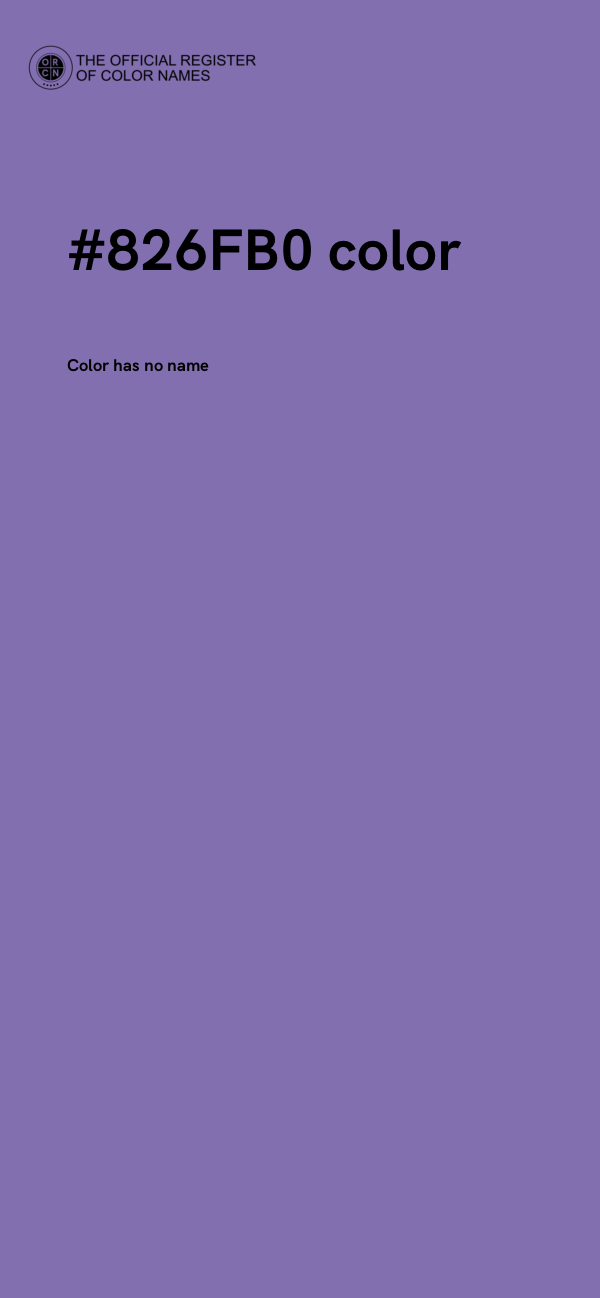 #826FB0 color image