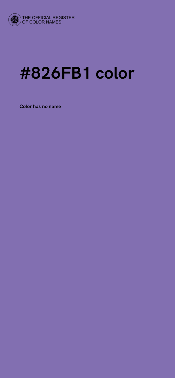 #826FB1 color image