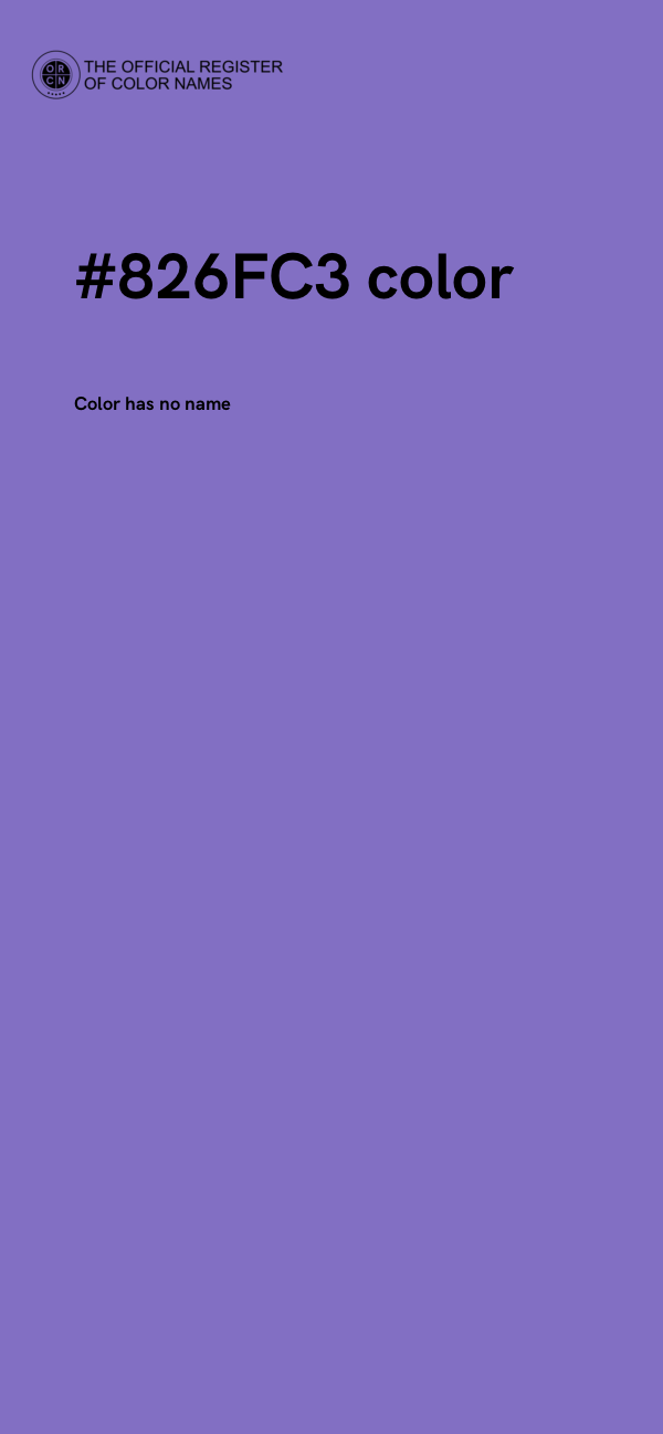 #826FC3 color image