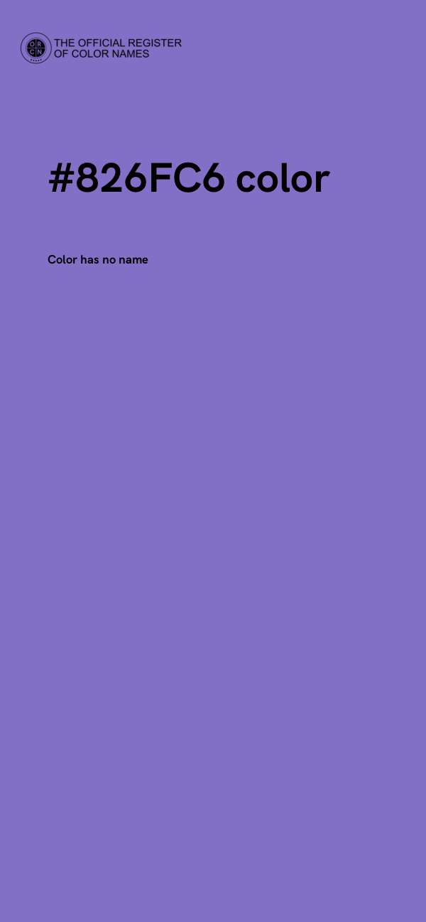#826FC6 color image