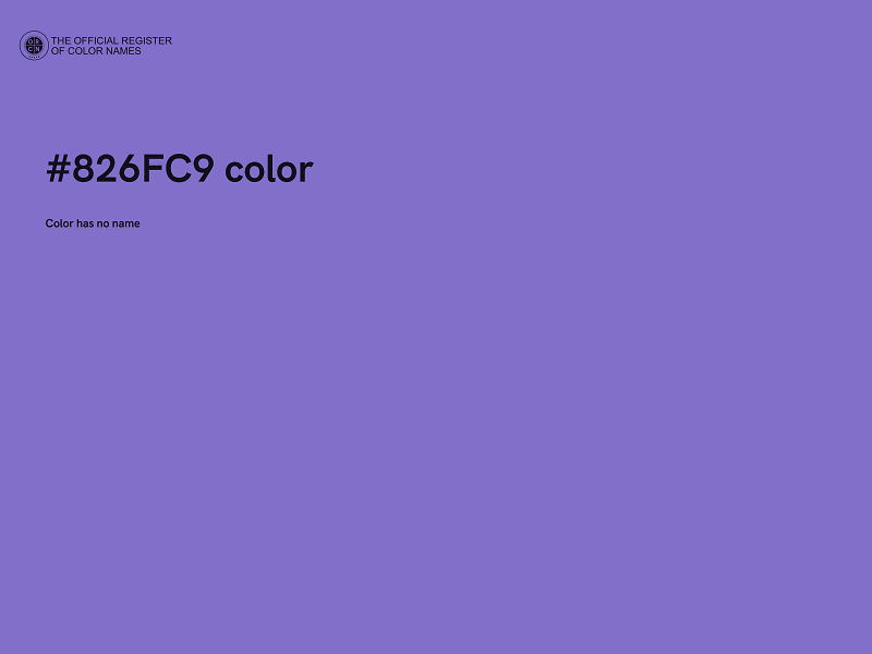 #826FC9 color image