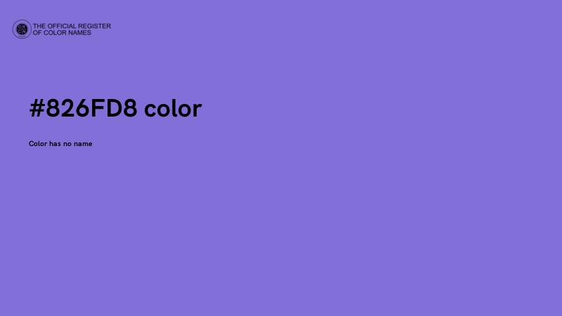 #826FD8 color image