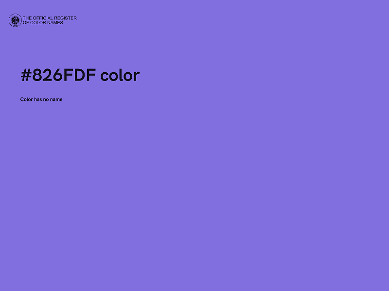 #826FDF color image