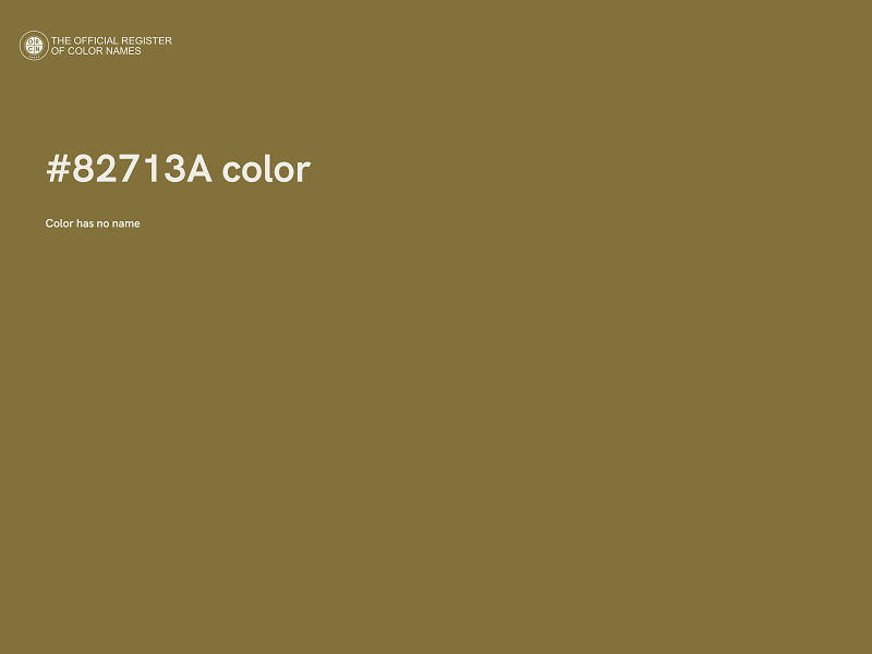 #82713A color image