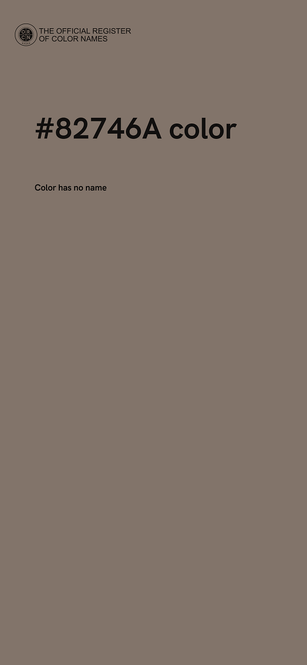 #82746A color image