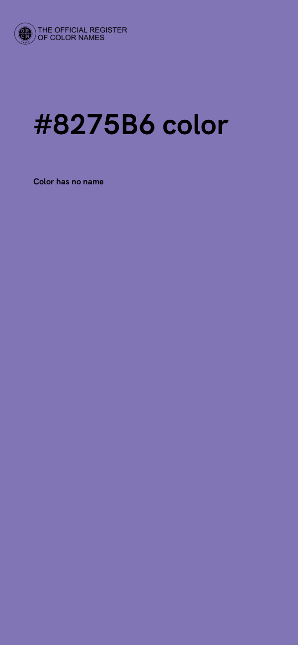 #8275B6 color image