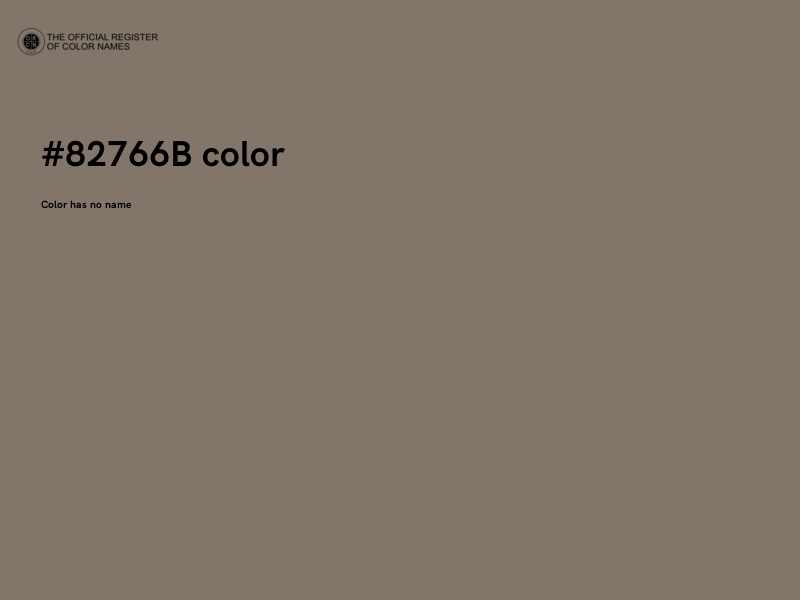 #82766B color image