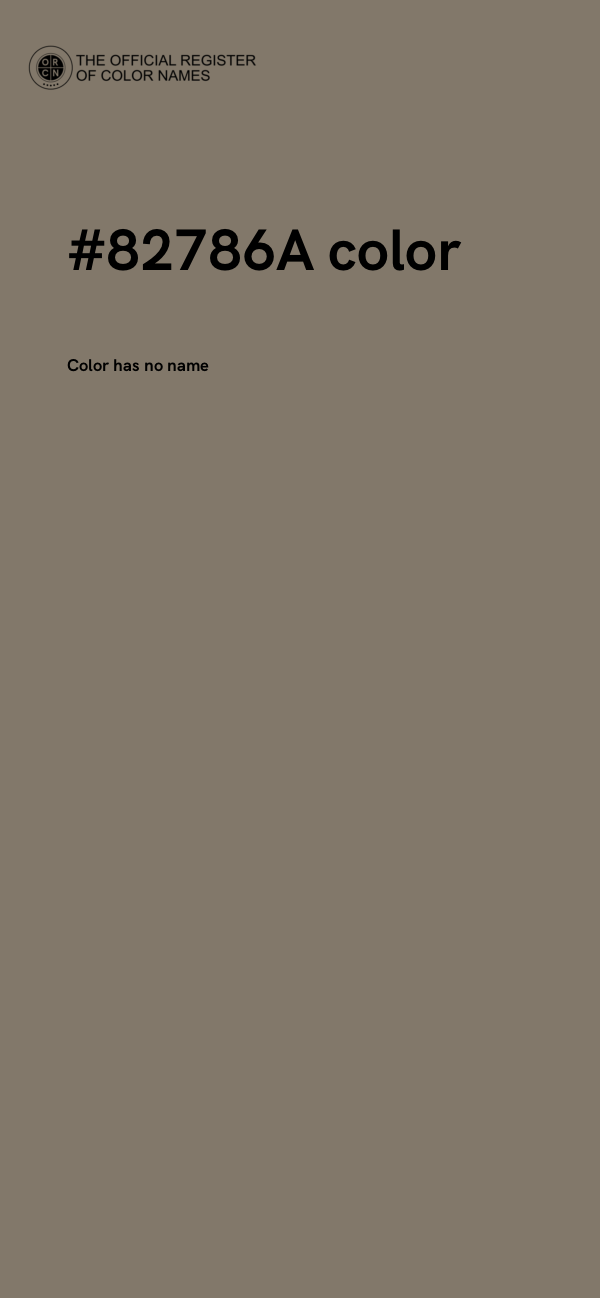 #82786A color image
