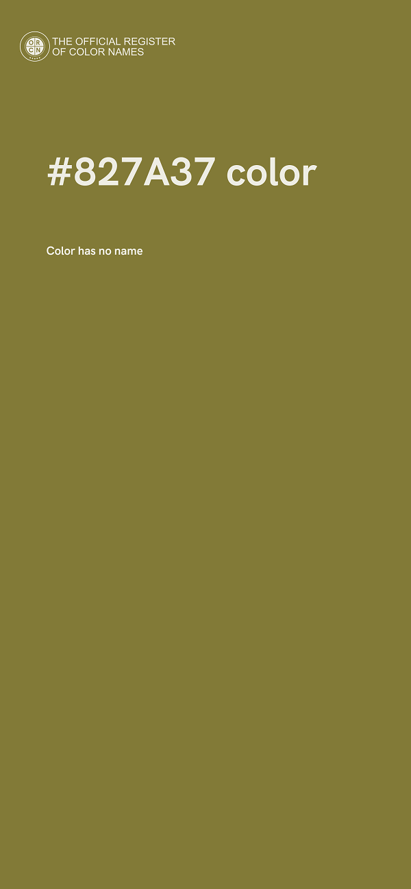 #827A37 color image