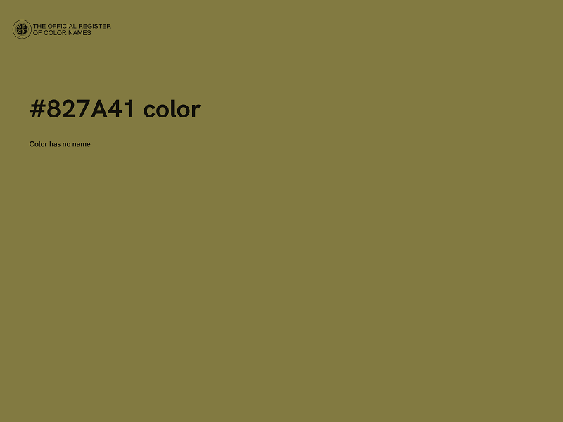 #827A41 color image