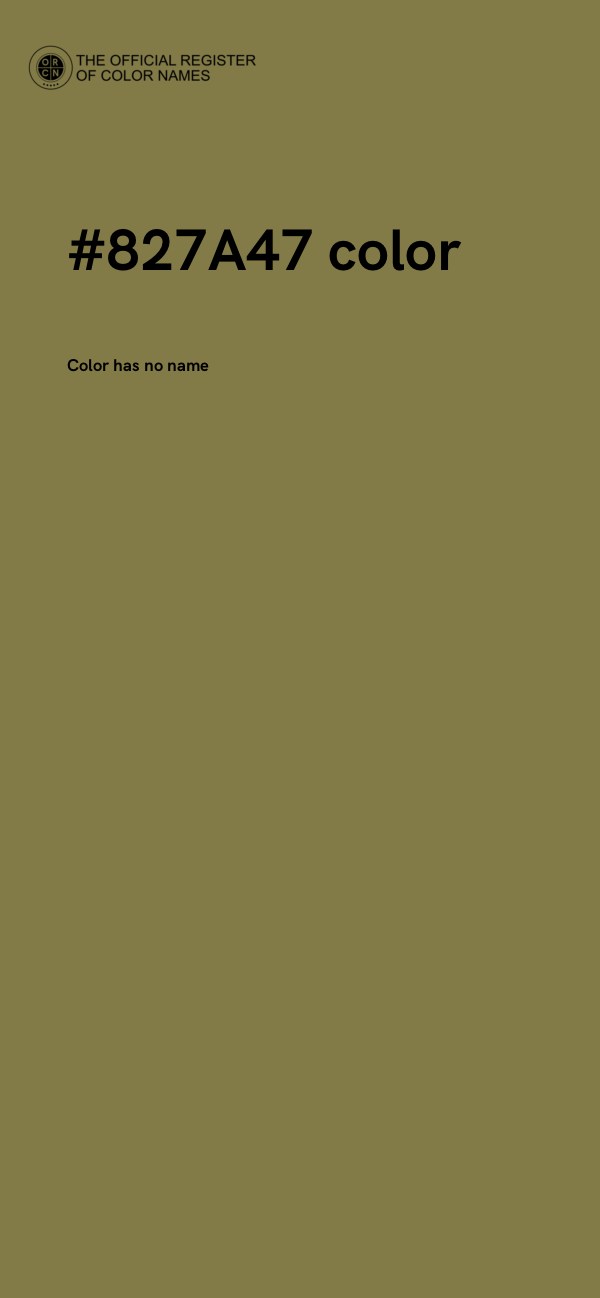 #827A47 color image