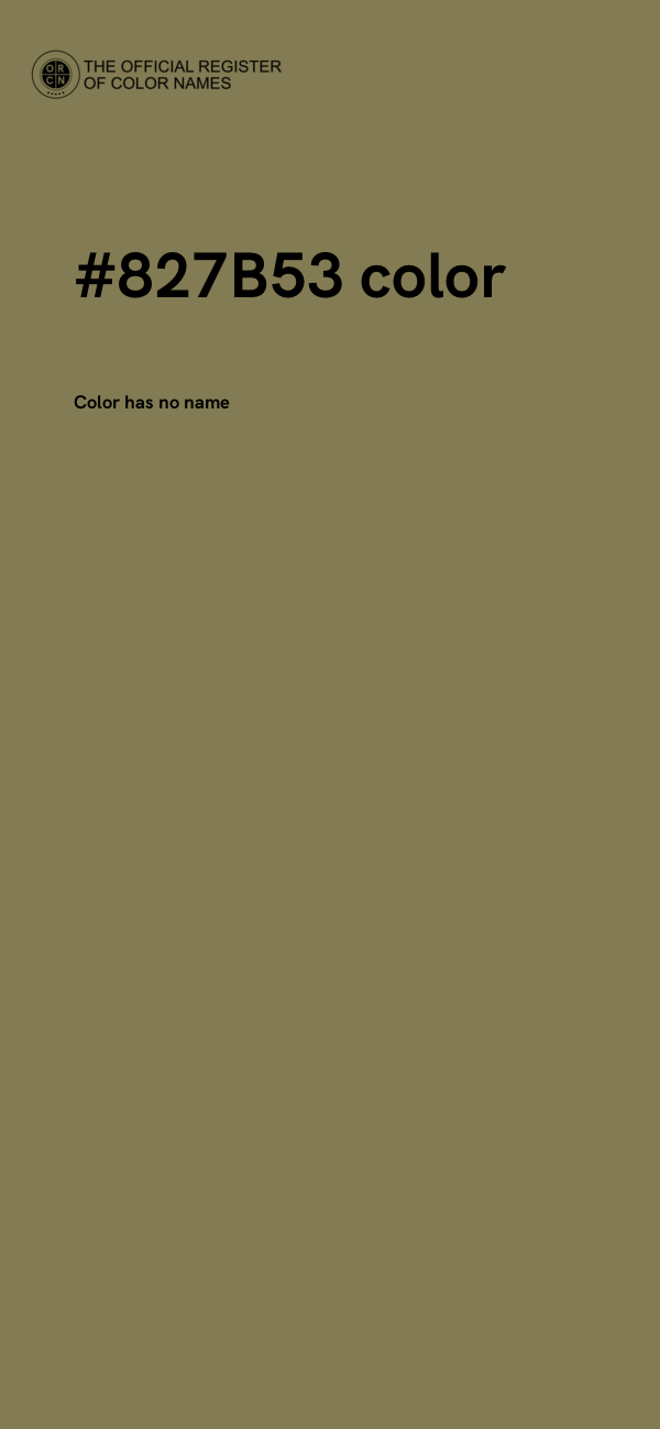 #827B53 color image