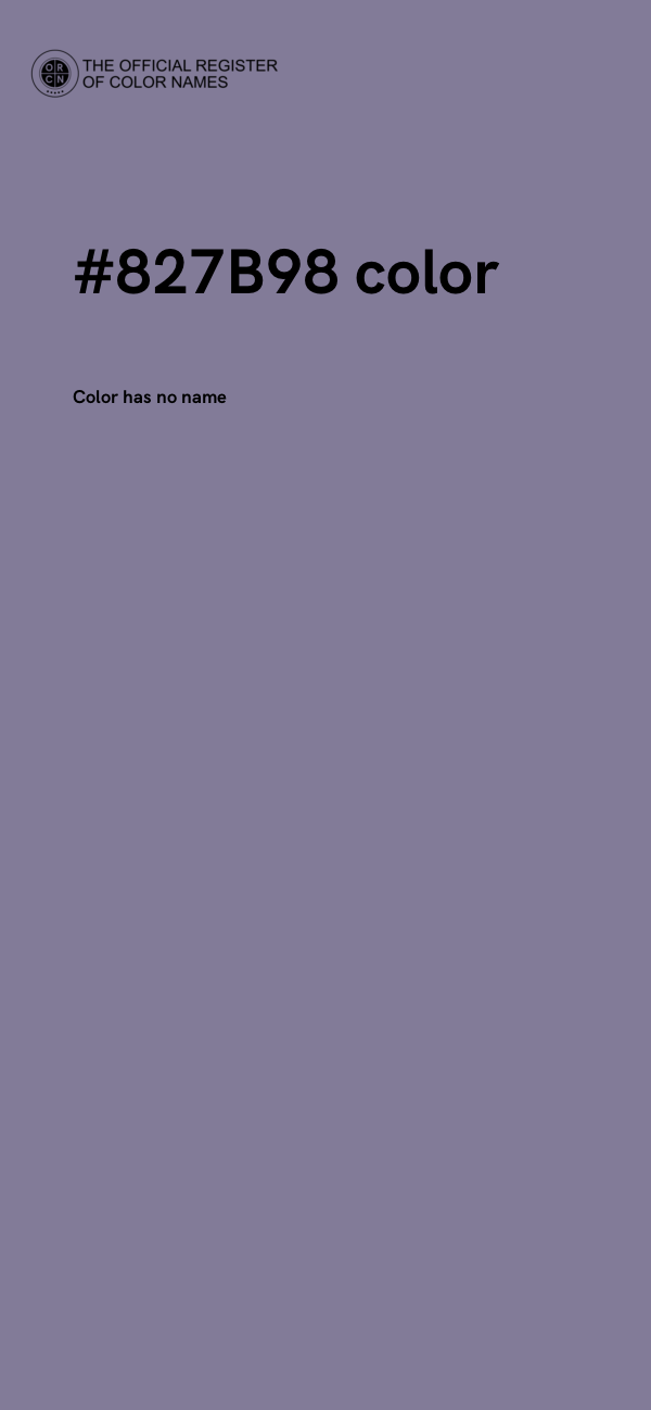 #827B98 color image