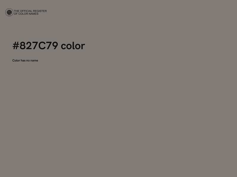 #827C79 color image