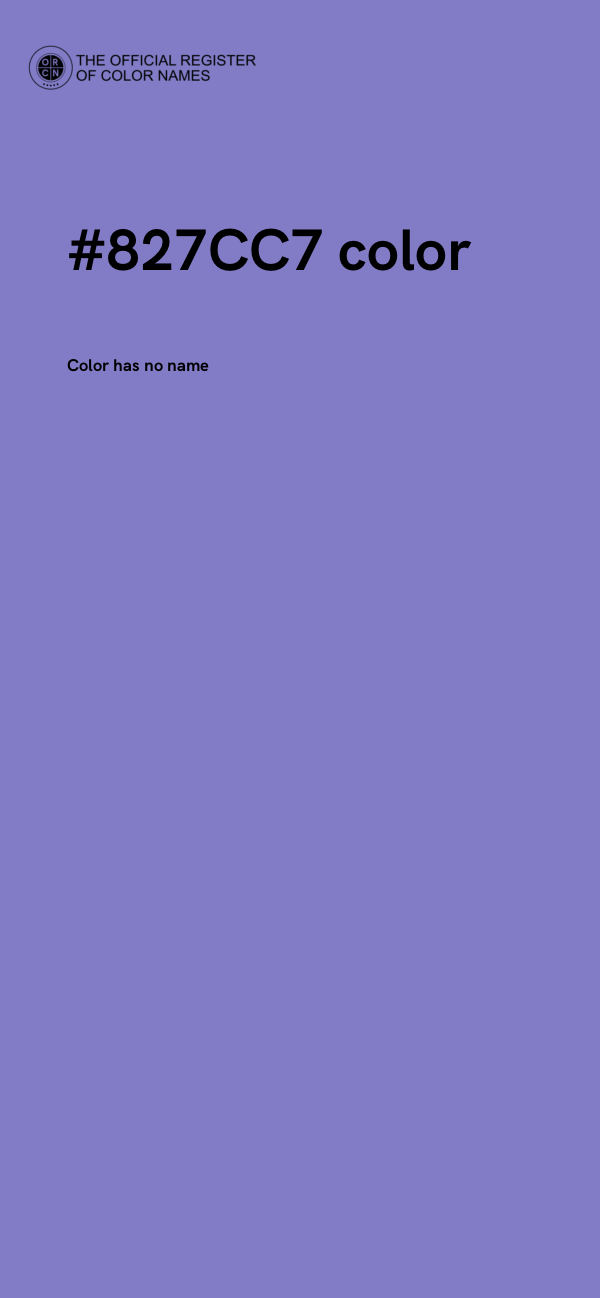#827CC7 color image