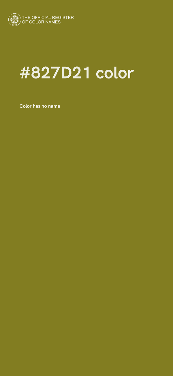 #827D21 color image