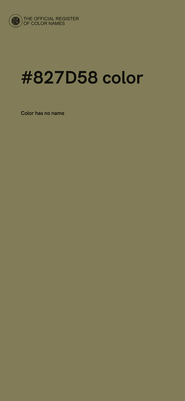 #827D58 color image
