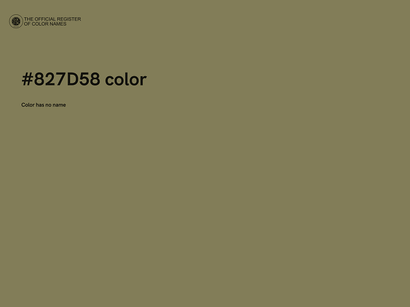 #827D58 color image