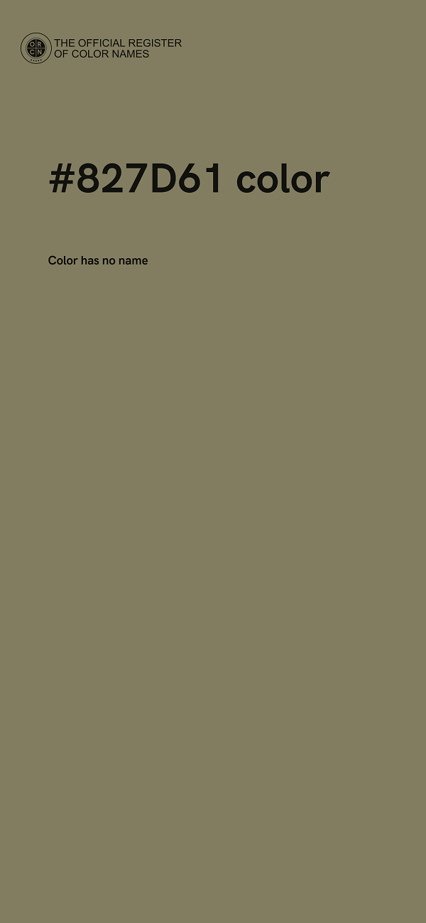 #827D61 color image