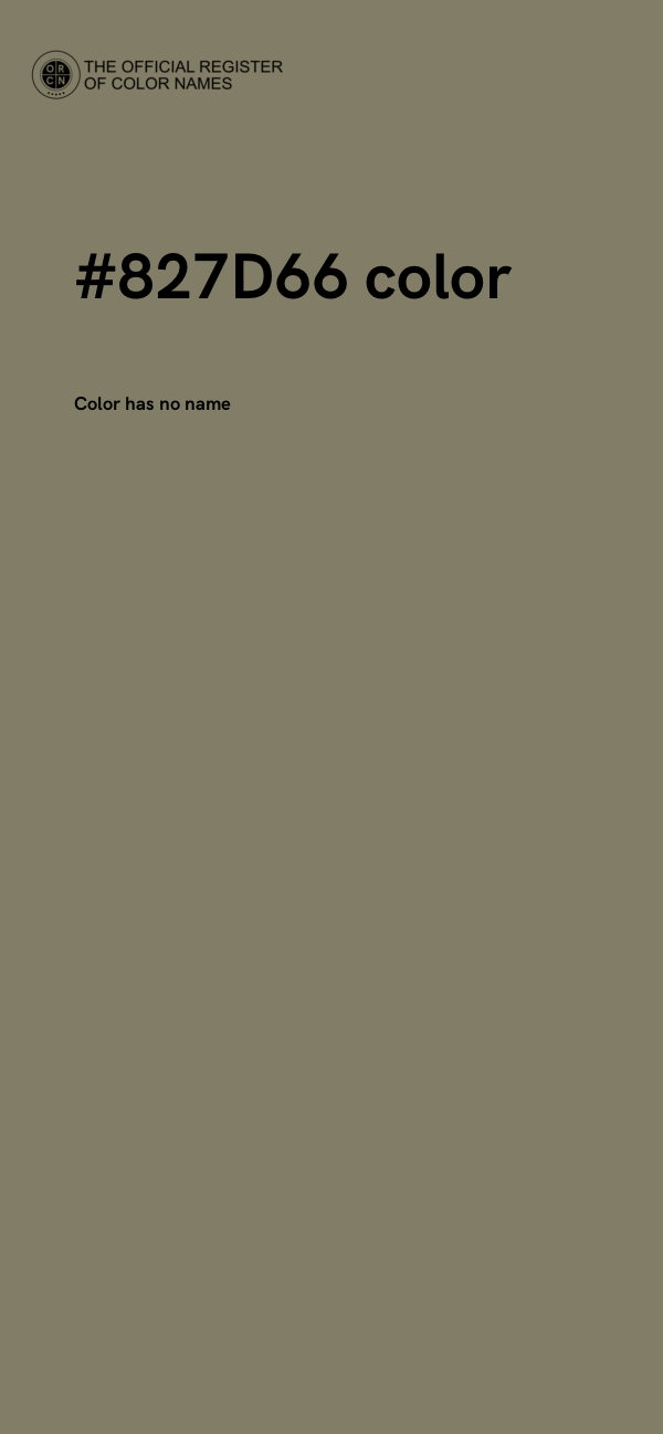 #827D66 color image