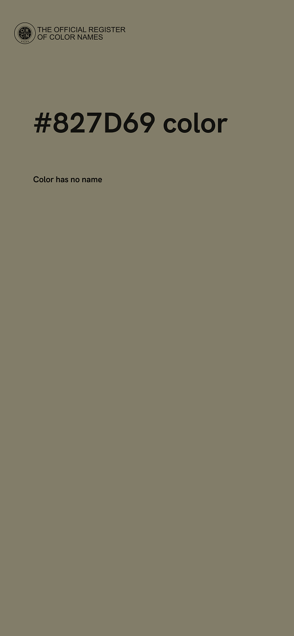 #827D69 color image