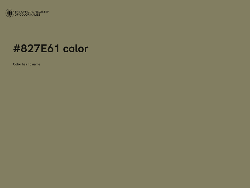 #827E61 color image
