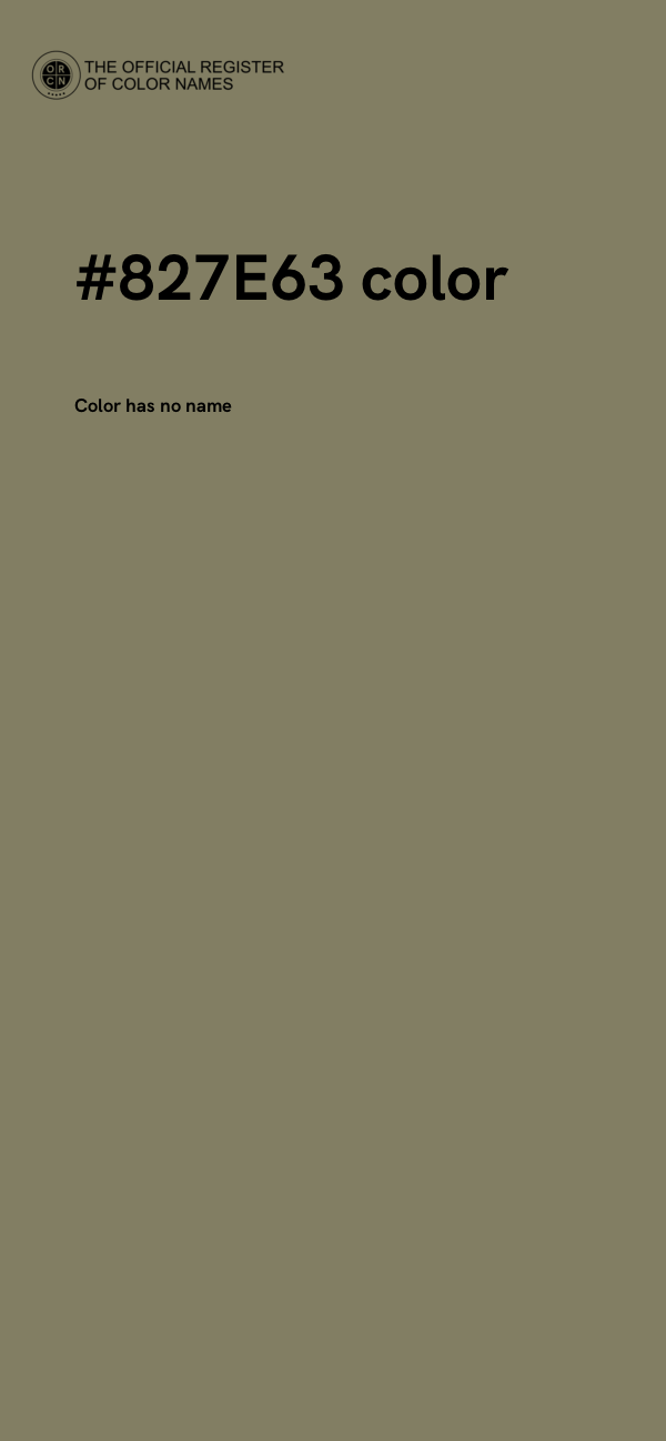 #827E63 color image