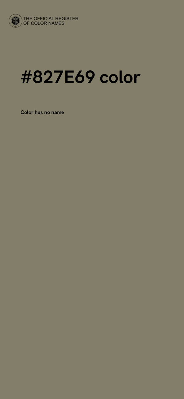 #827E69 color image