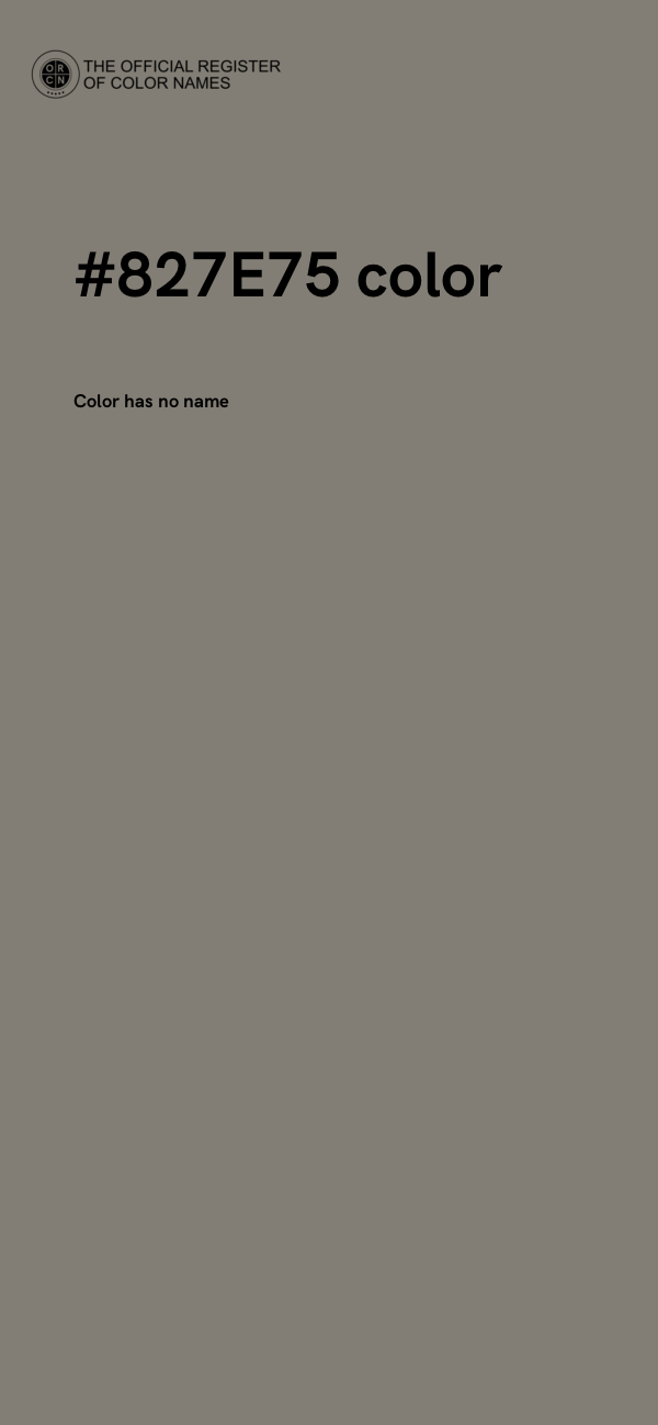 #827E75 color image