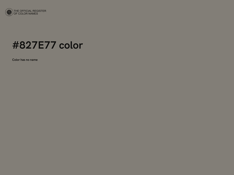 #827E77 color image