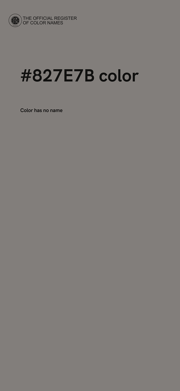 #827E7B color image