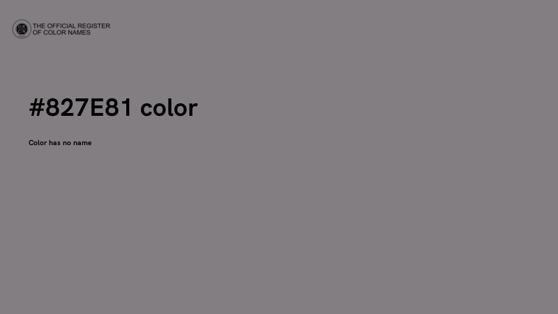 #827E81 color image