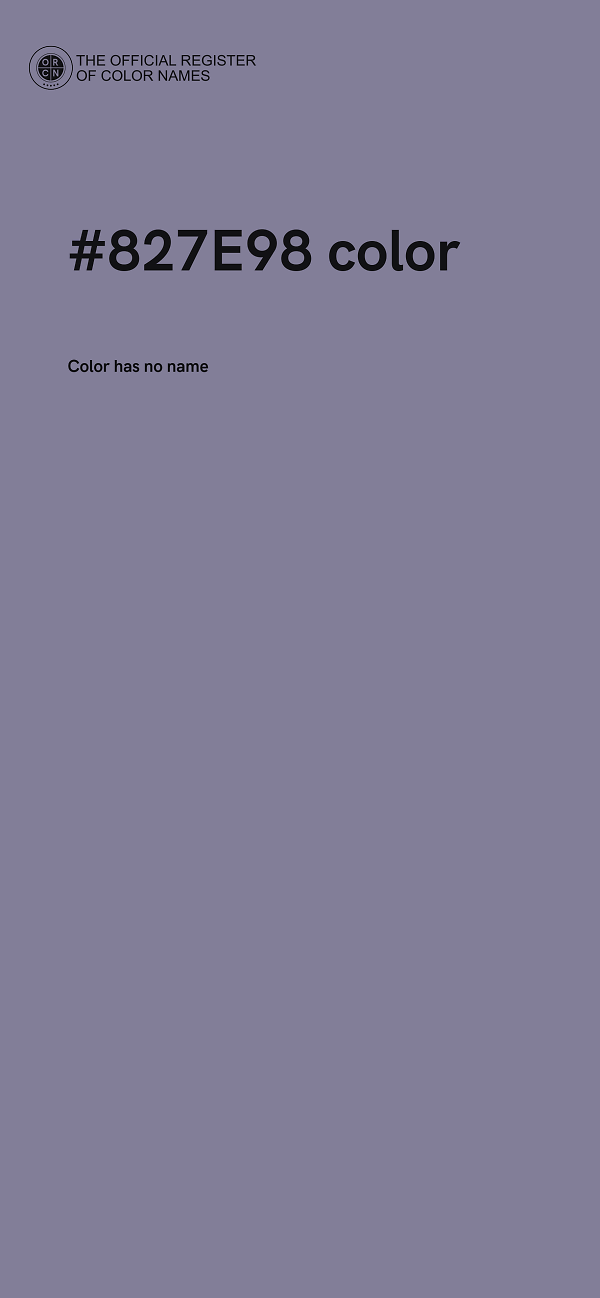 #827E98 color image