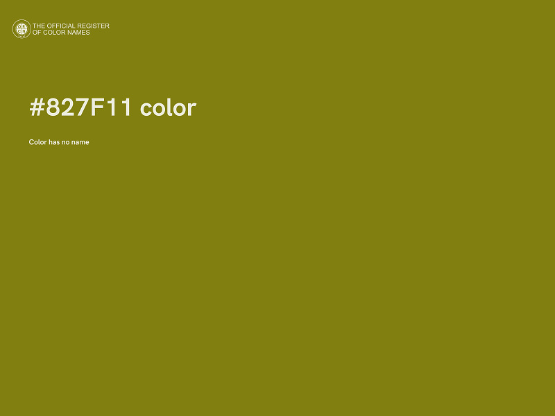 #827F11 color image