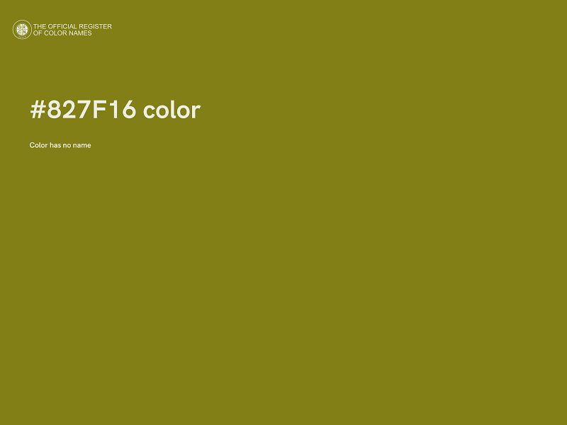 #827F16 color image