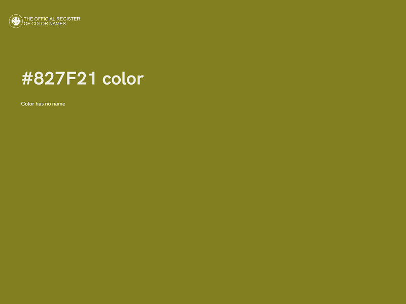 #827F21 color image