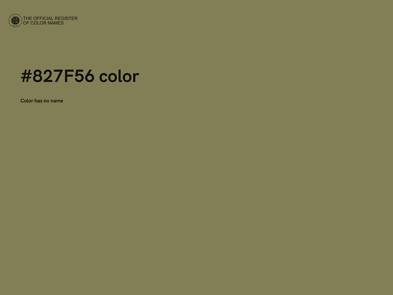 #827F56 color image